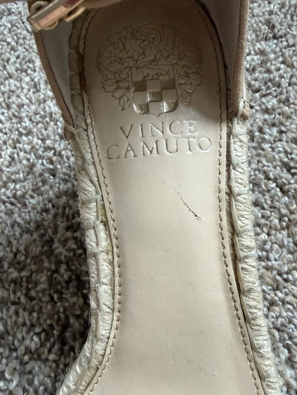 Vince Camuto Tan Ankle-Strap Espadrille Sandals
